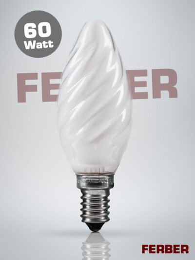 Kerze 60 Watt matt gedreht