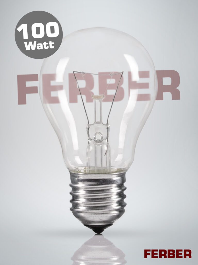 Glühlampe 100 Watt klar
