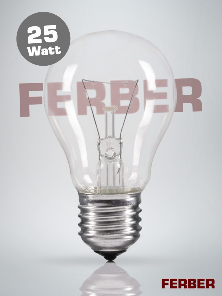 Glühlampe 25 Watt klar