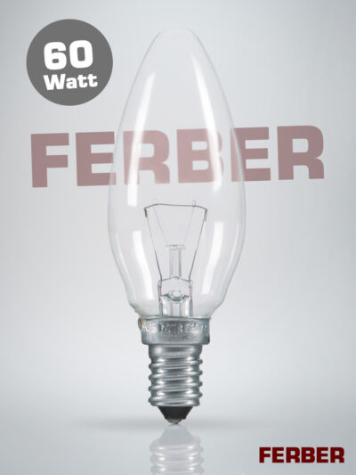 Kerze 60 Watt klar