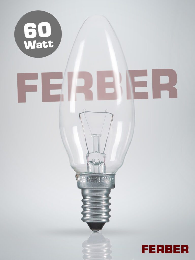 Kerze 60 Watt klar