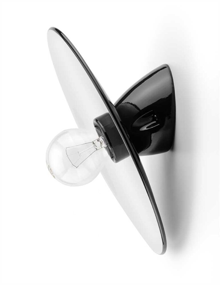 Schirm MINIMAL Stahlblech emailliert schwarz klein