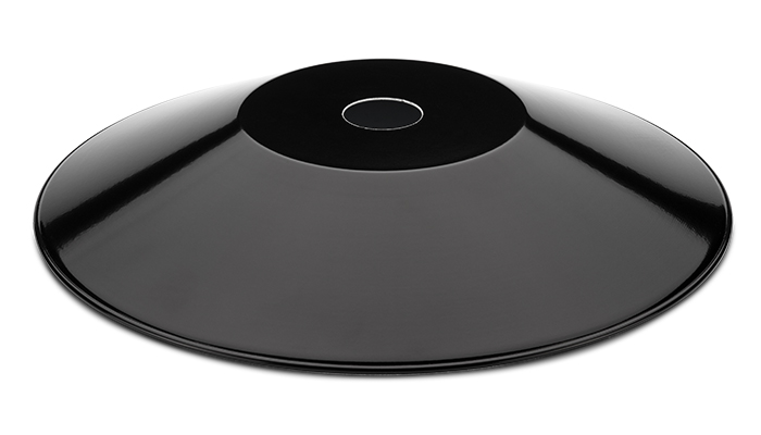 Schirm THPG MINIMAL Stahlblech flach schwarz