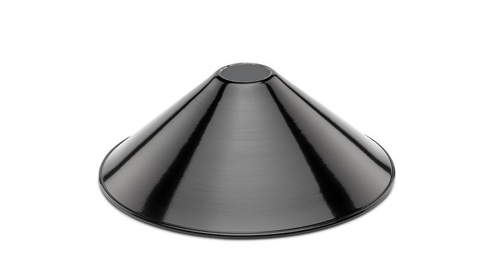 Schirm THPG MINIMAL Stahlblech Kegel schwarz