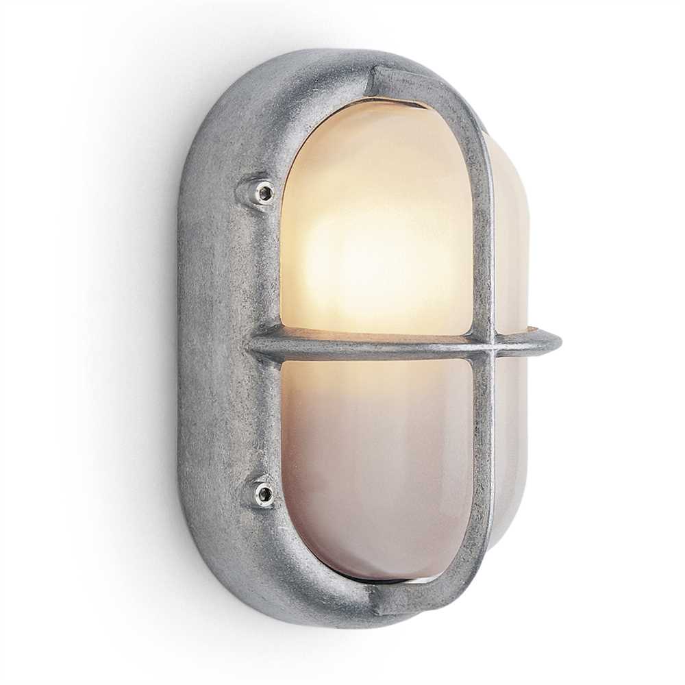 Wandleuchte Aluminium oval