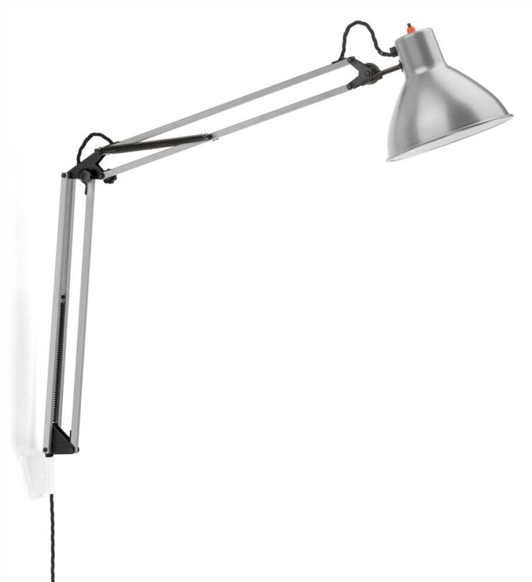 Schreibtischleuchte RIMSA Modell 80 Hammerlack grau