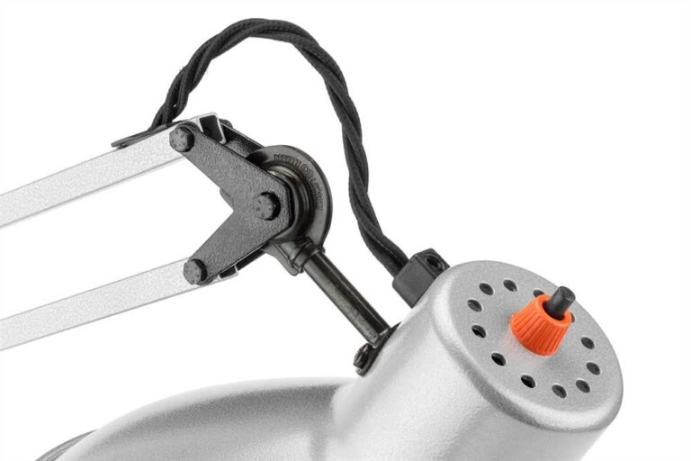 Schreibtischleuchte RIMSA Modell 80 Hammerlack grau