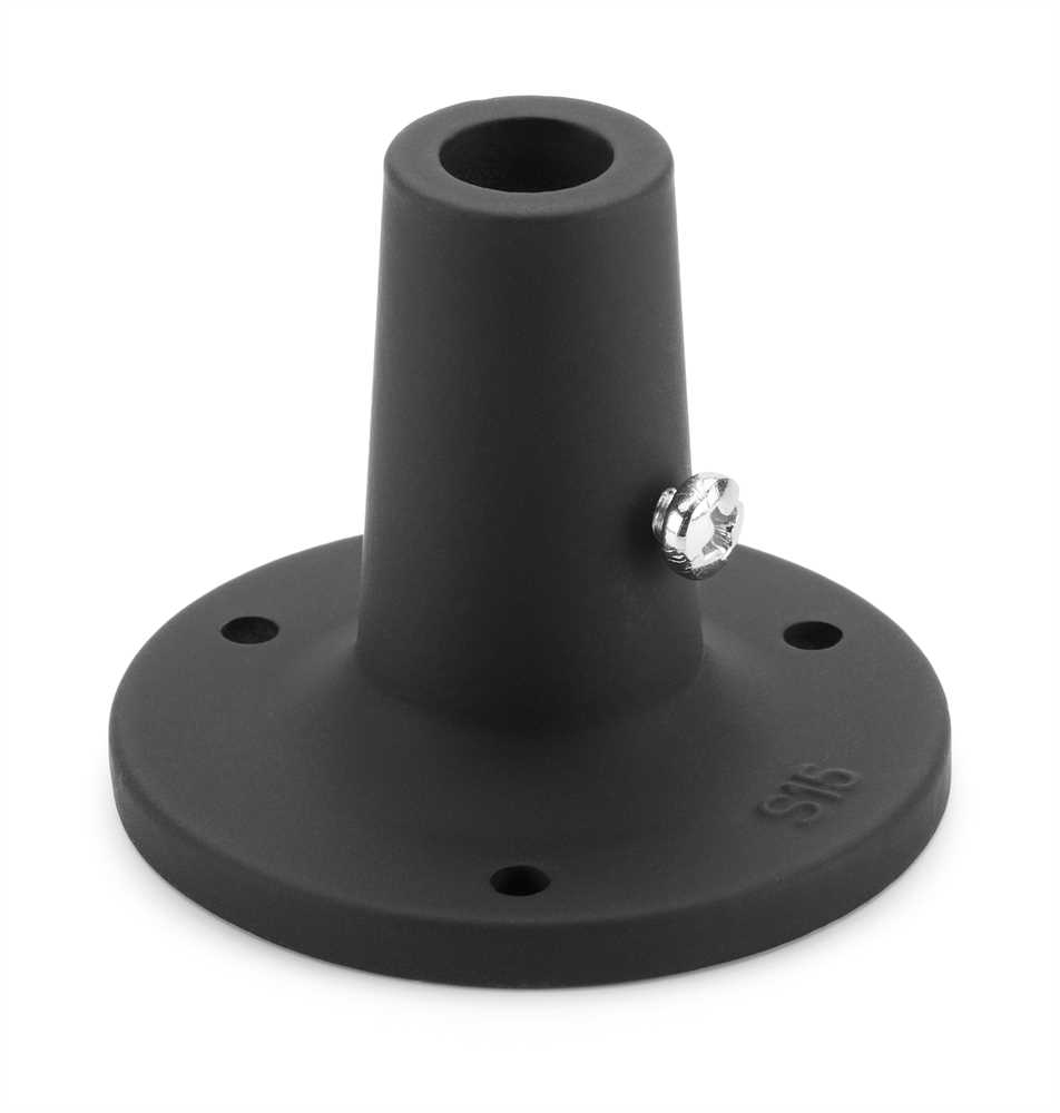 Tischmontagefuss RIMSA schwarz gummiert