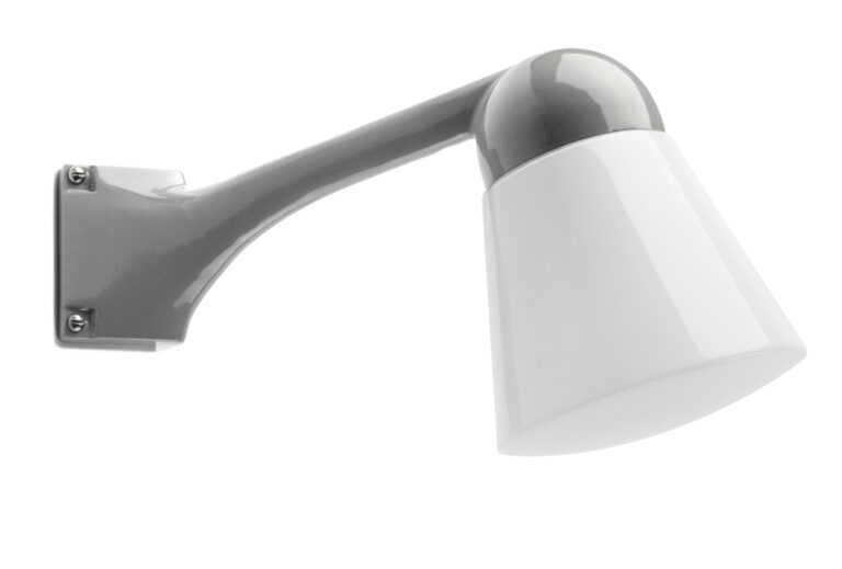 Konisches Glas opal für Außenleuchte Aluminiumguss