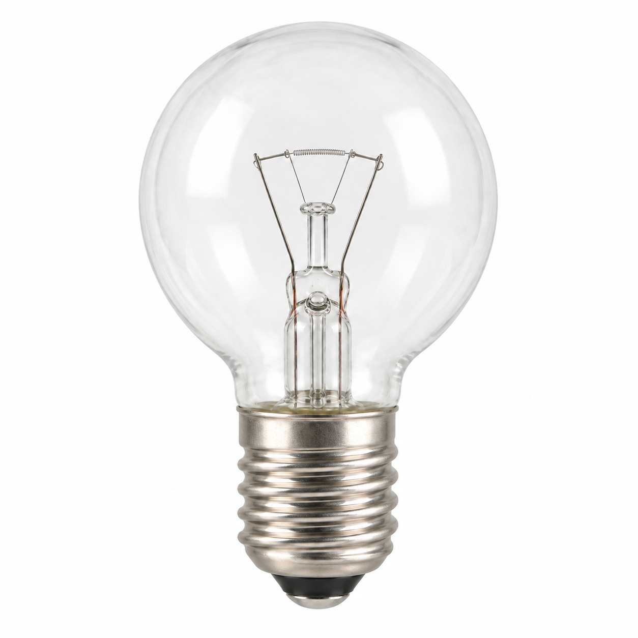 Klare Tropfenlampe mit E27-Sockel