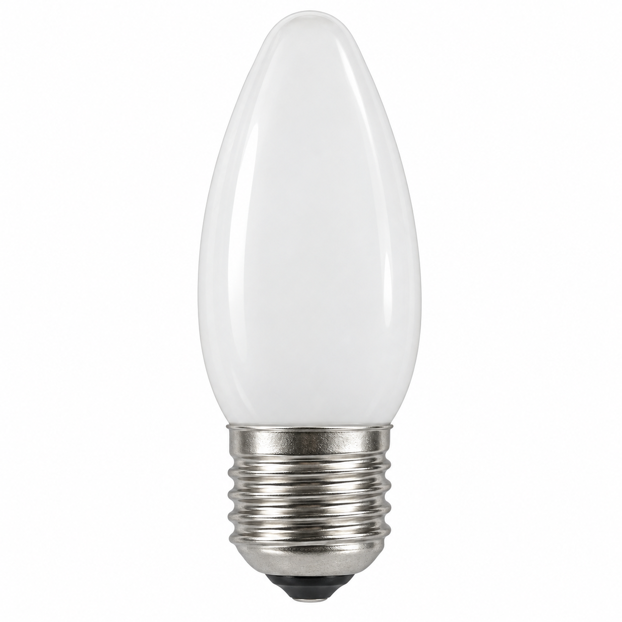 matt Kerzenlampe mit E27-Sockel