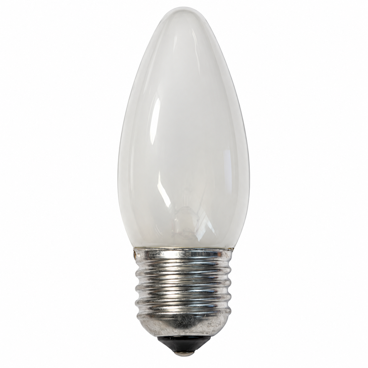matt Kerzenlampe mit E27-Sockel