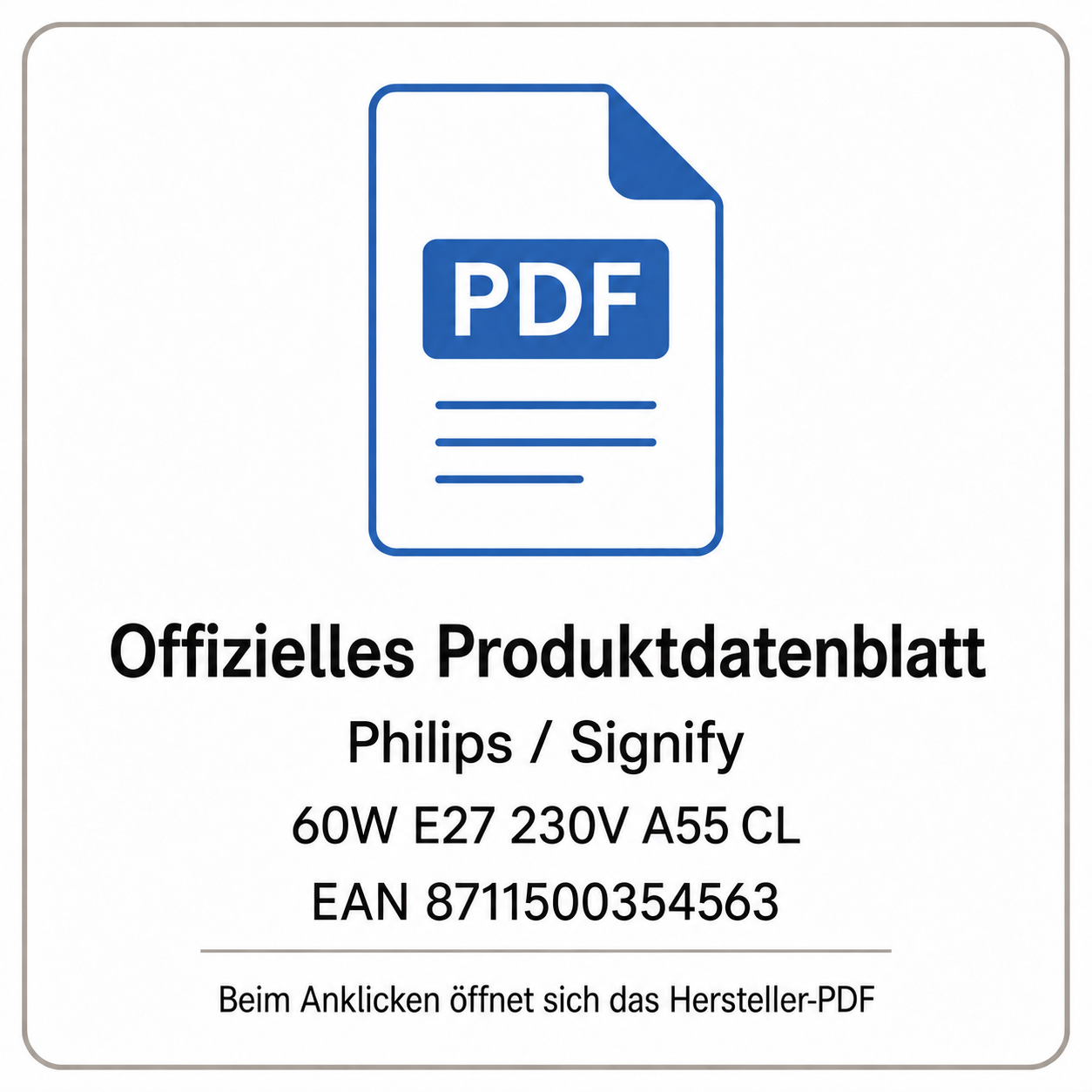 Offizielles Produktdatenblatt von Philips / Signify