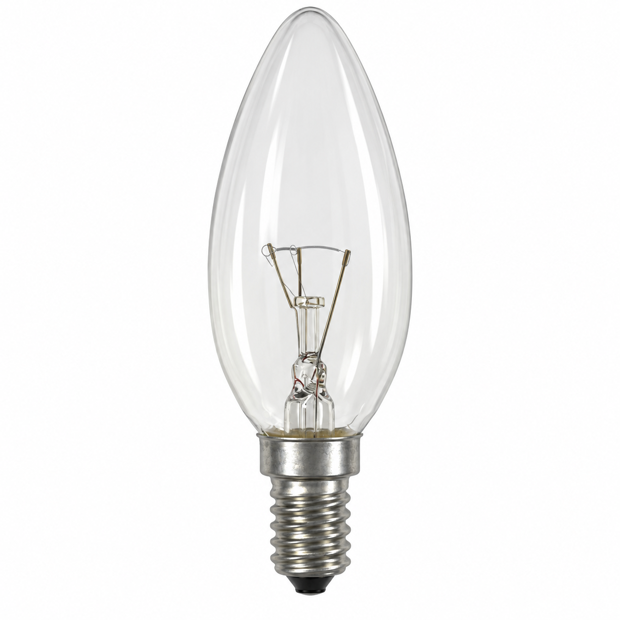 klar Kerzenlampe mit E14-Sockel