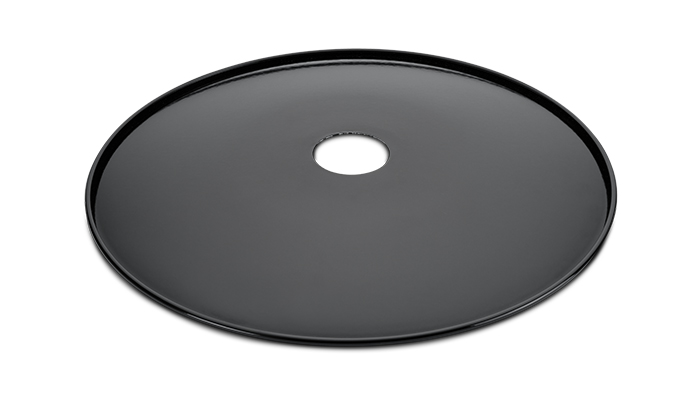Schirm MINIMAL Stahlblech emailliert schwarz groß