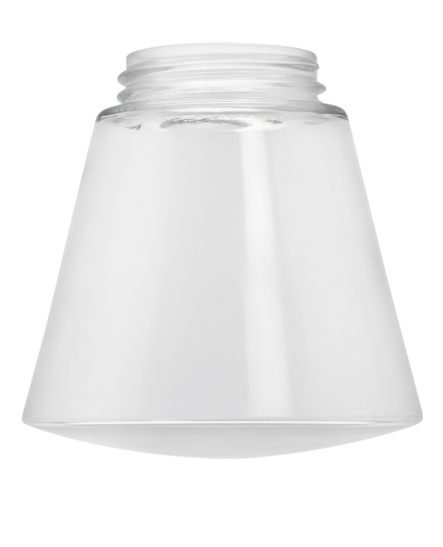 Konisches Glas klar für Außenleuchte Aluminiumguss