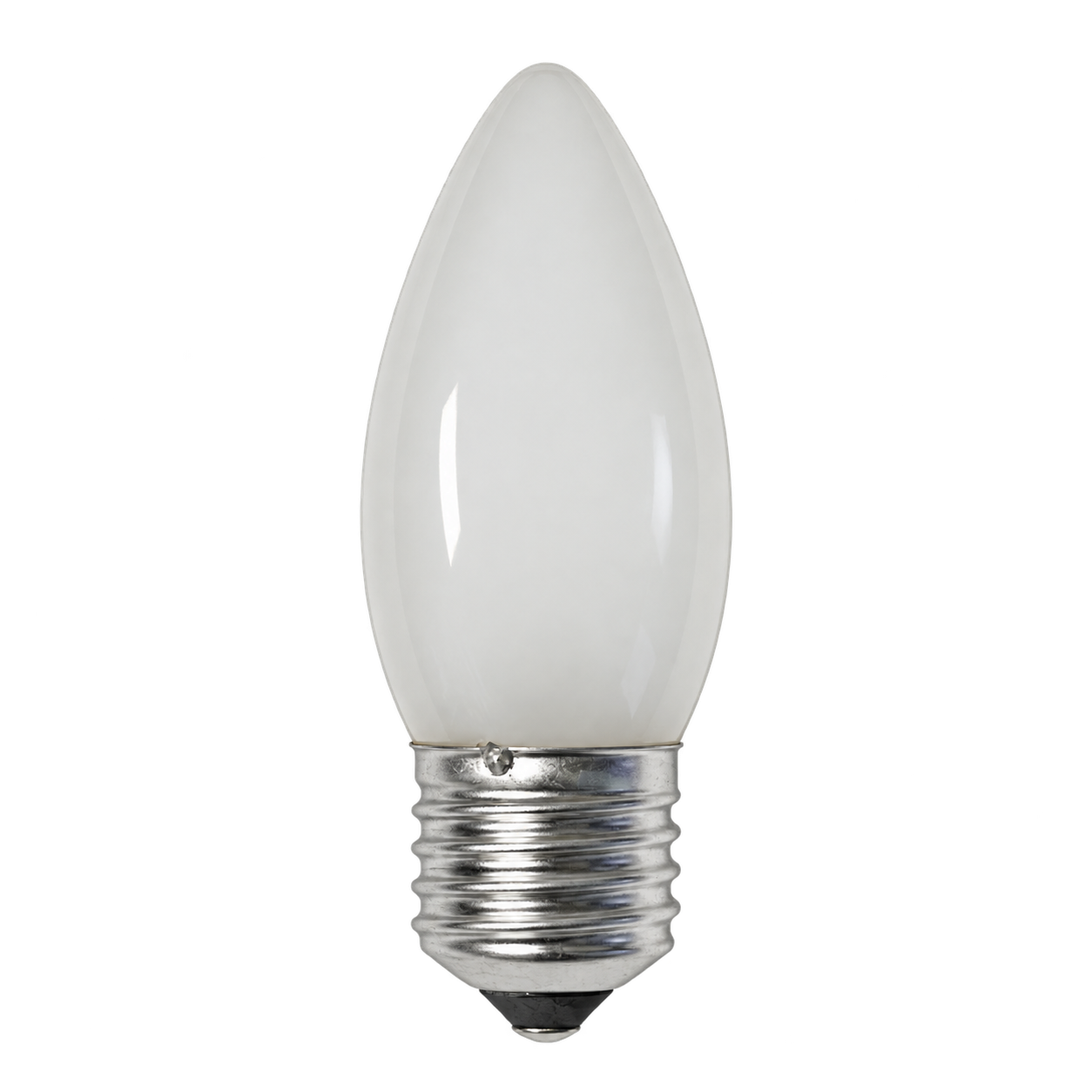 matt Kerzenlampe mit E27-Sockel