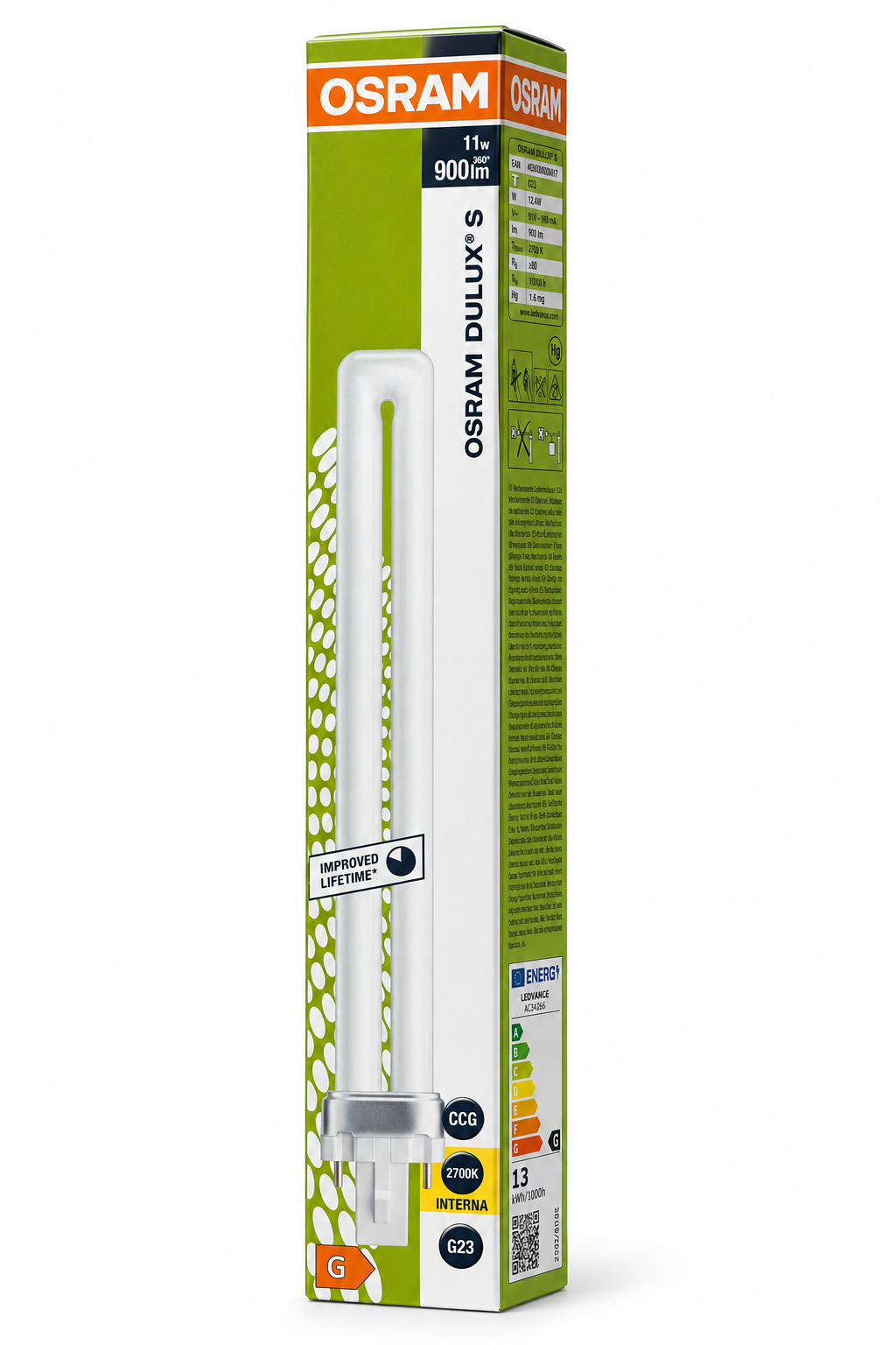 DULUX S Schachtel mit Energieklasse G