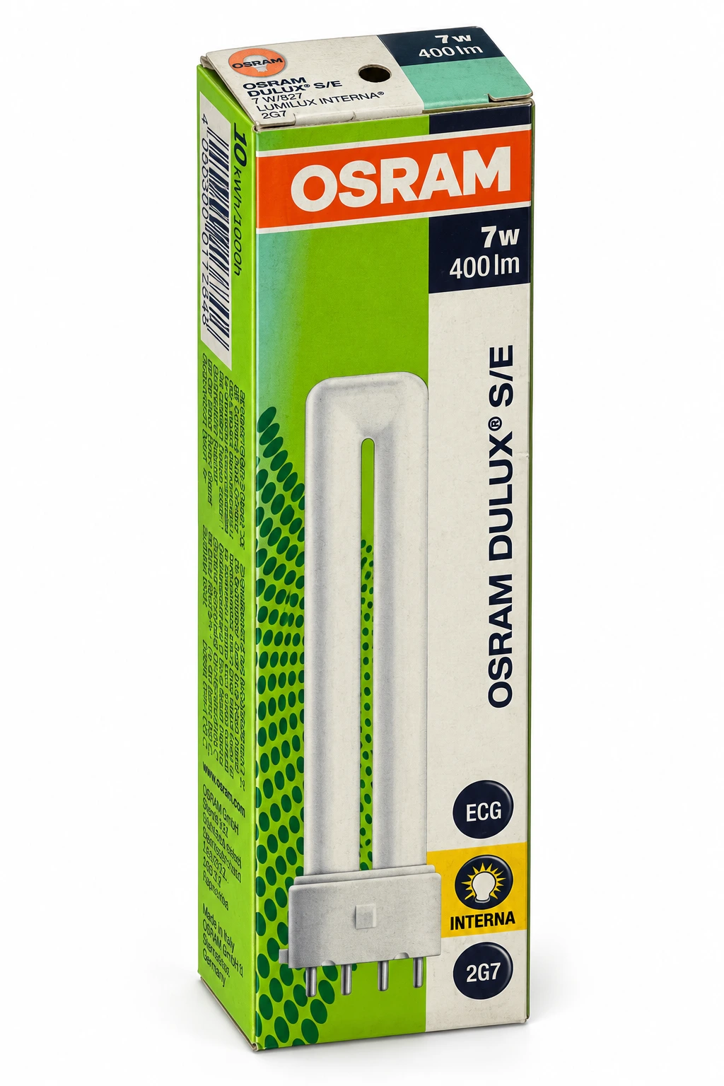 DULUX S Originalschachtel mit historischer Energiekennzeichnung A