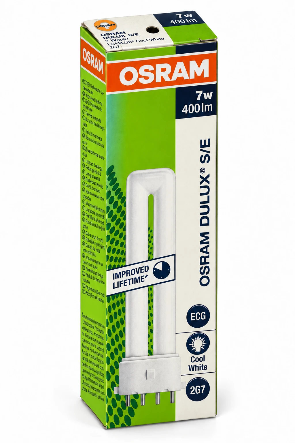DULUX S Originalschachtel mit historischer Energiekennzeichnung B