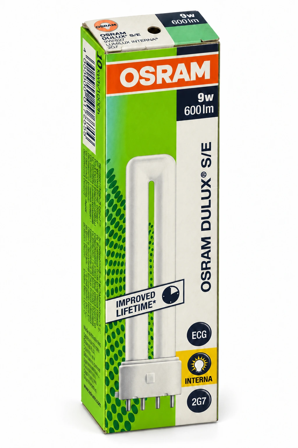 DULUX S Originalschachtel mit historischer Energiekennzeichnung A