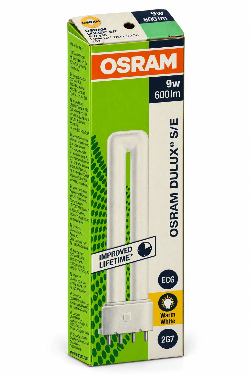 DULUX S Originalschachtel mit historischer Energiekennzeichnung A