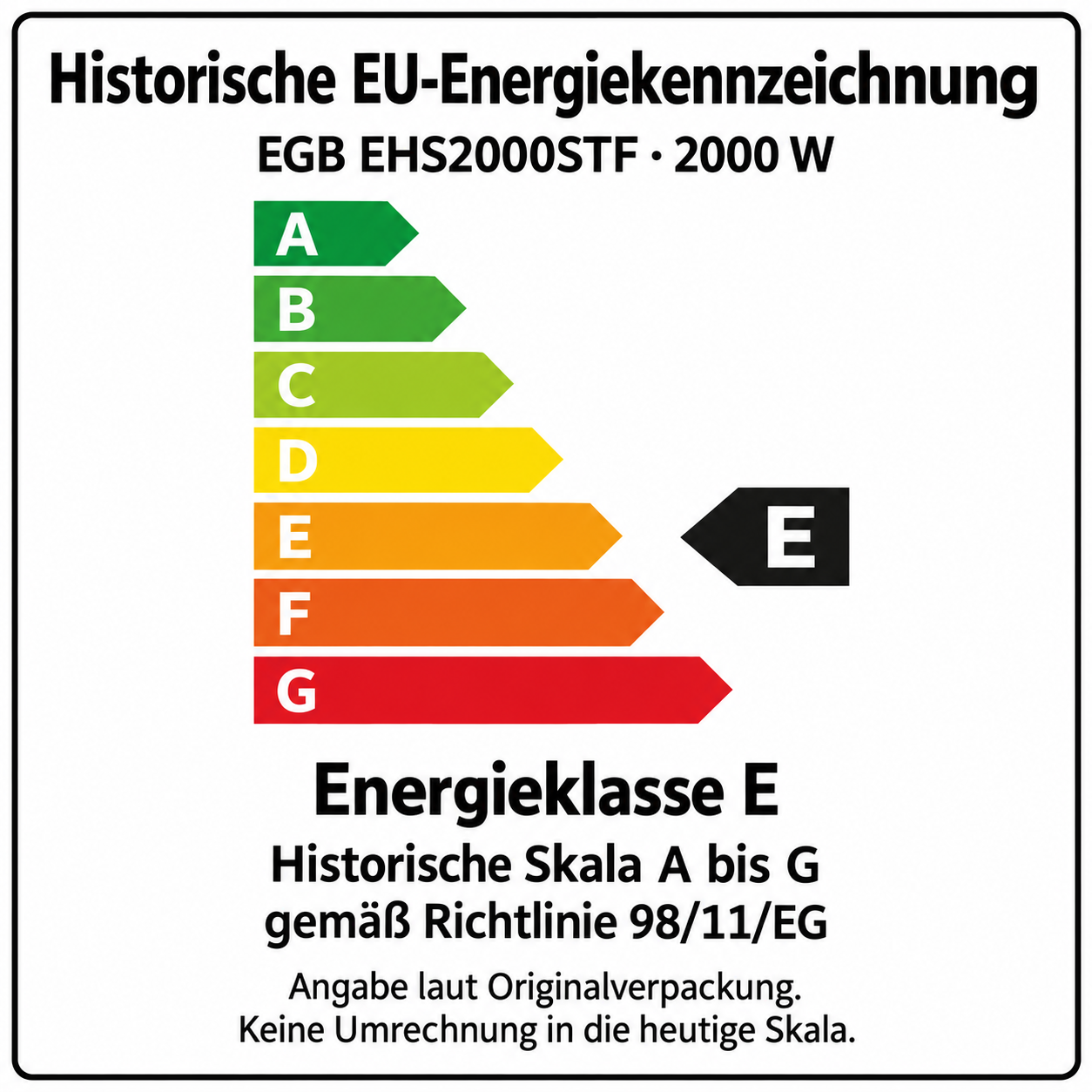 EGB 2000 Watt R7s klar – 2000 W, 2000 kWh / 1000 h; historische Energieklasse E