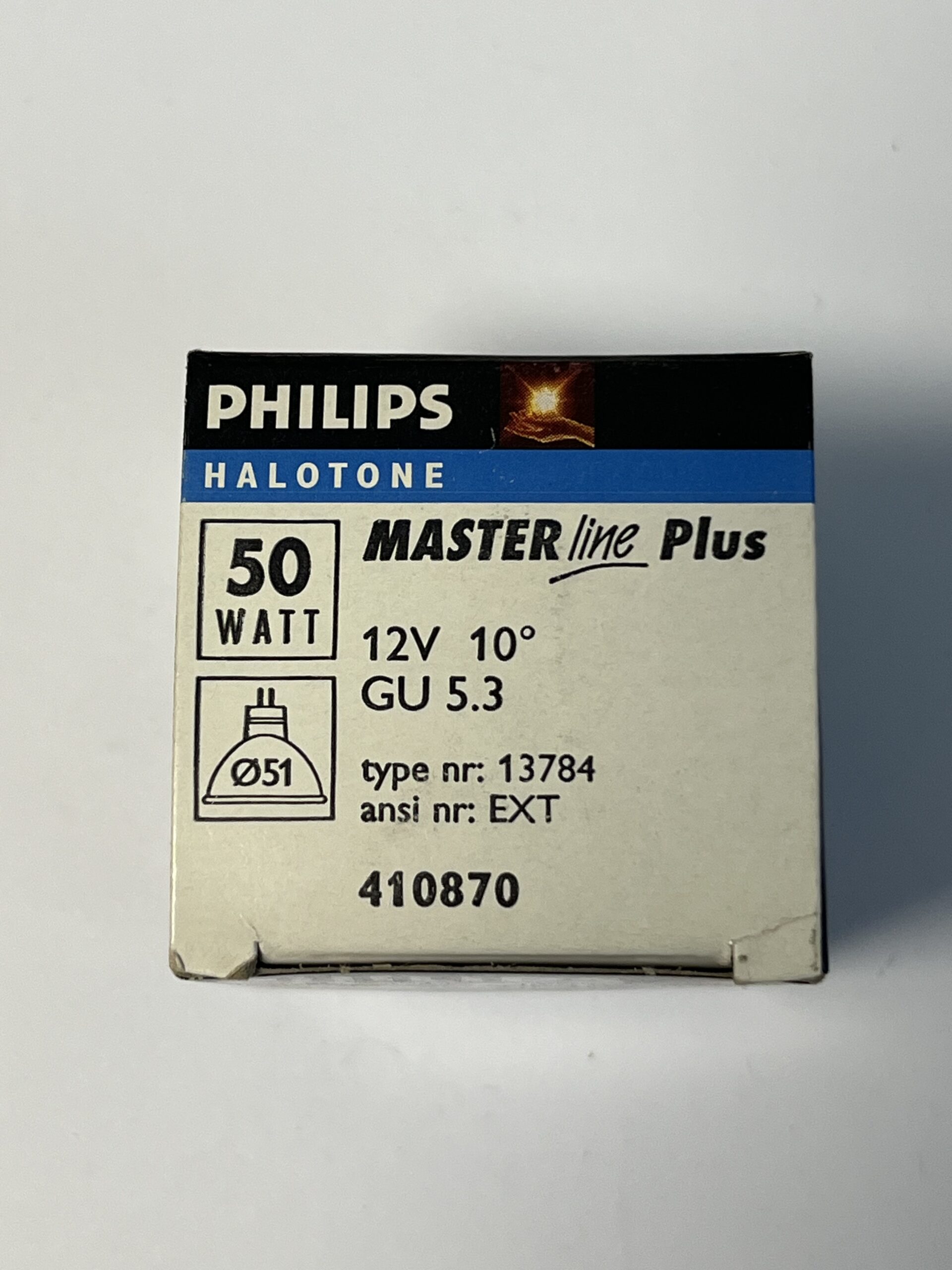 PHILIPS 50 Watt GU5,3 klar – 50 W, 12 V, 10°, GU5,3 – Original-Packungsangaben