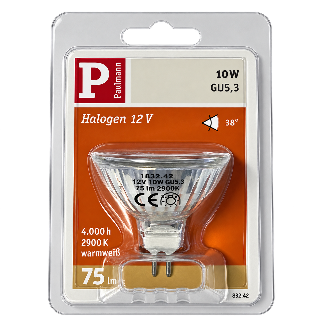 Paulmann Halogenlampe 10 Watt – Verpackung in Seitenperspektive